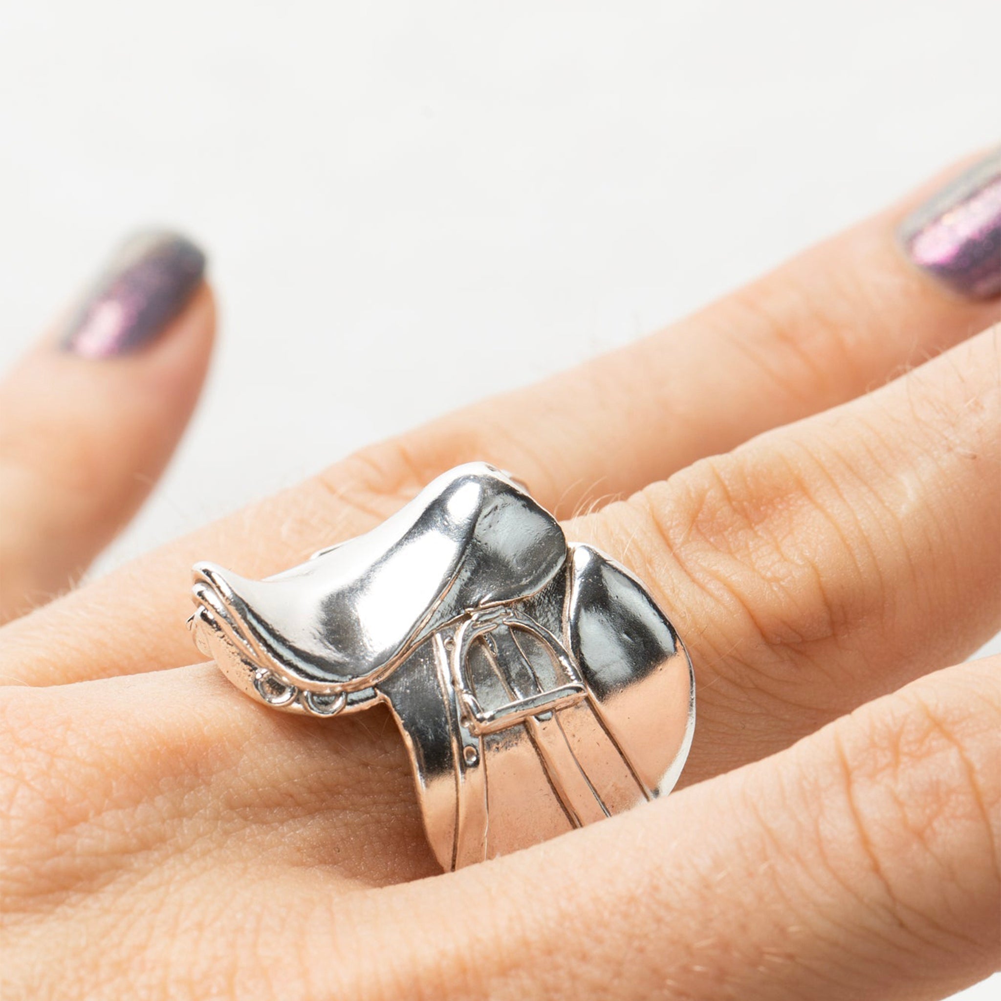 The Stirrups of Englan - British Saddle Ring SOLID SILVER