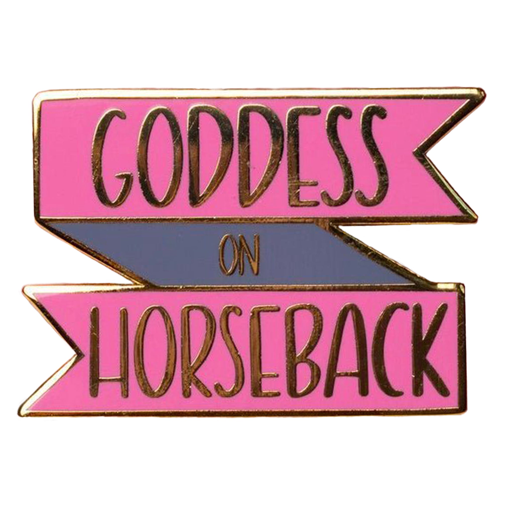 Pink Goddess On Horseback Enamel Pin