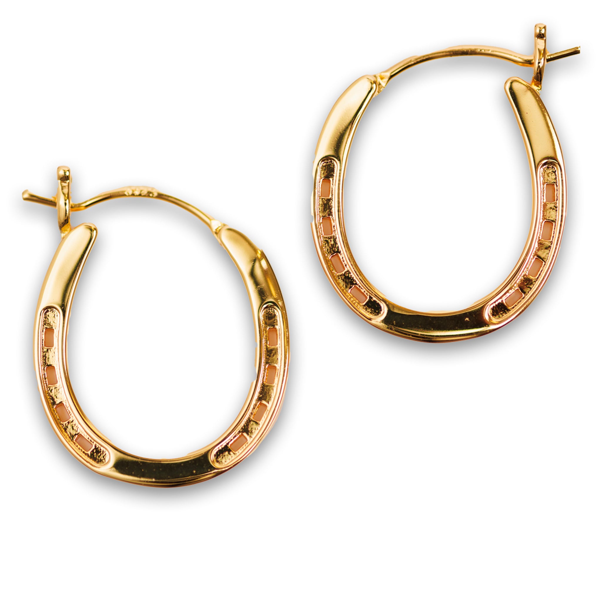 The Lucky Pair Gold Horseshoe Earrings