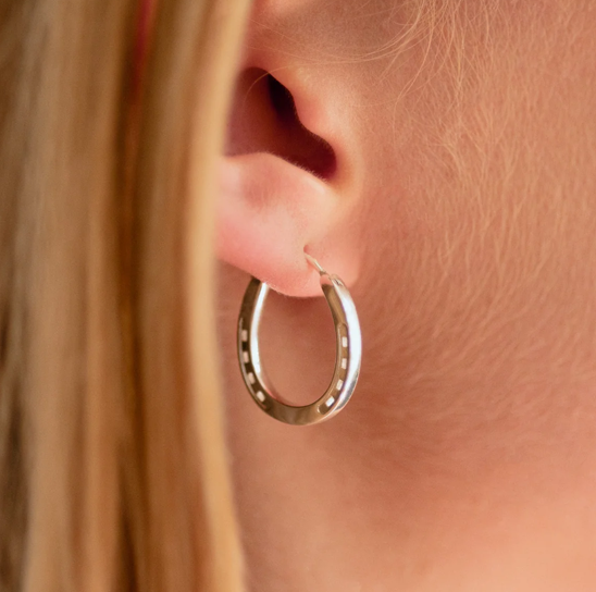 Our Horse Shoe Earrings are an unique equestrian gifts crafted from high-quality gold or silver. This horse shoe earrings are the perfect equestrian themed gift and a good luck charm. Our Horseshoe earring are the perfect birthday present.
