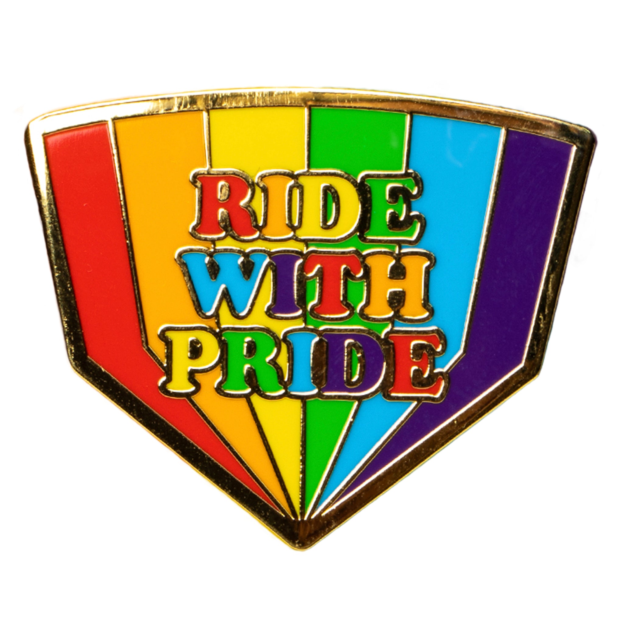 Rainbow Ride With Pride Enamel Pin