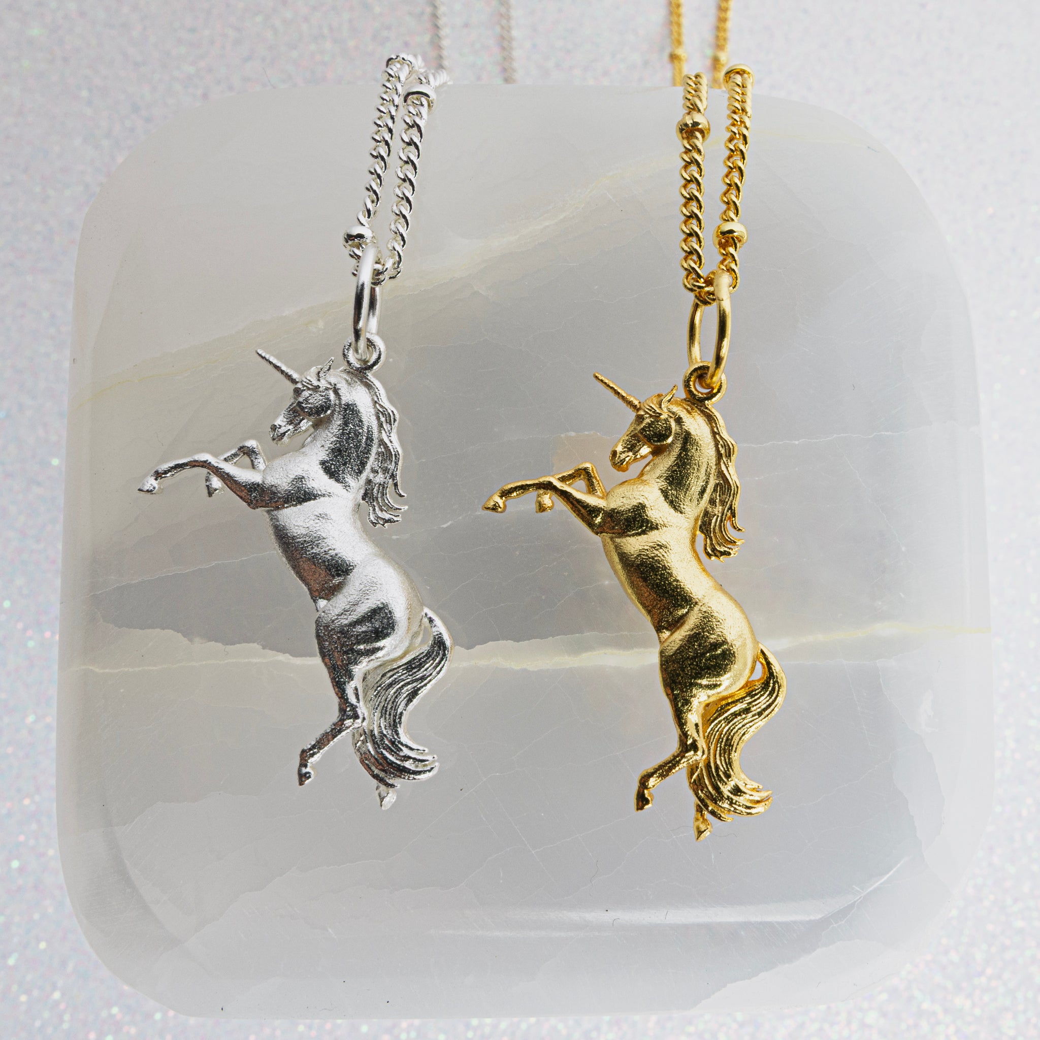 The Wish Keeper Gold Unicorn Pendant