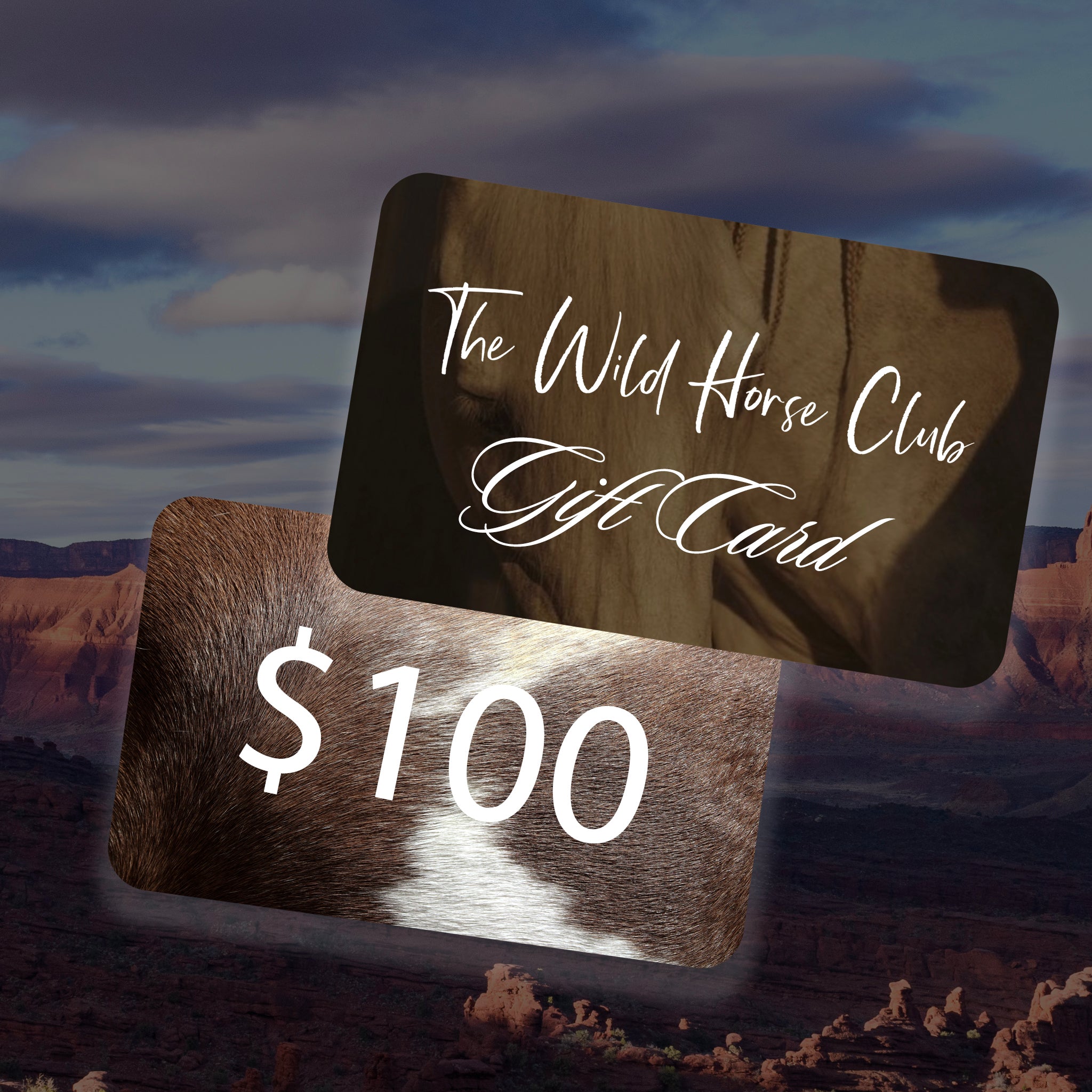 A product image showing a gift card, a great present idea for horse lovers.