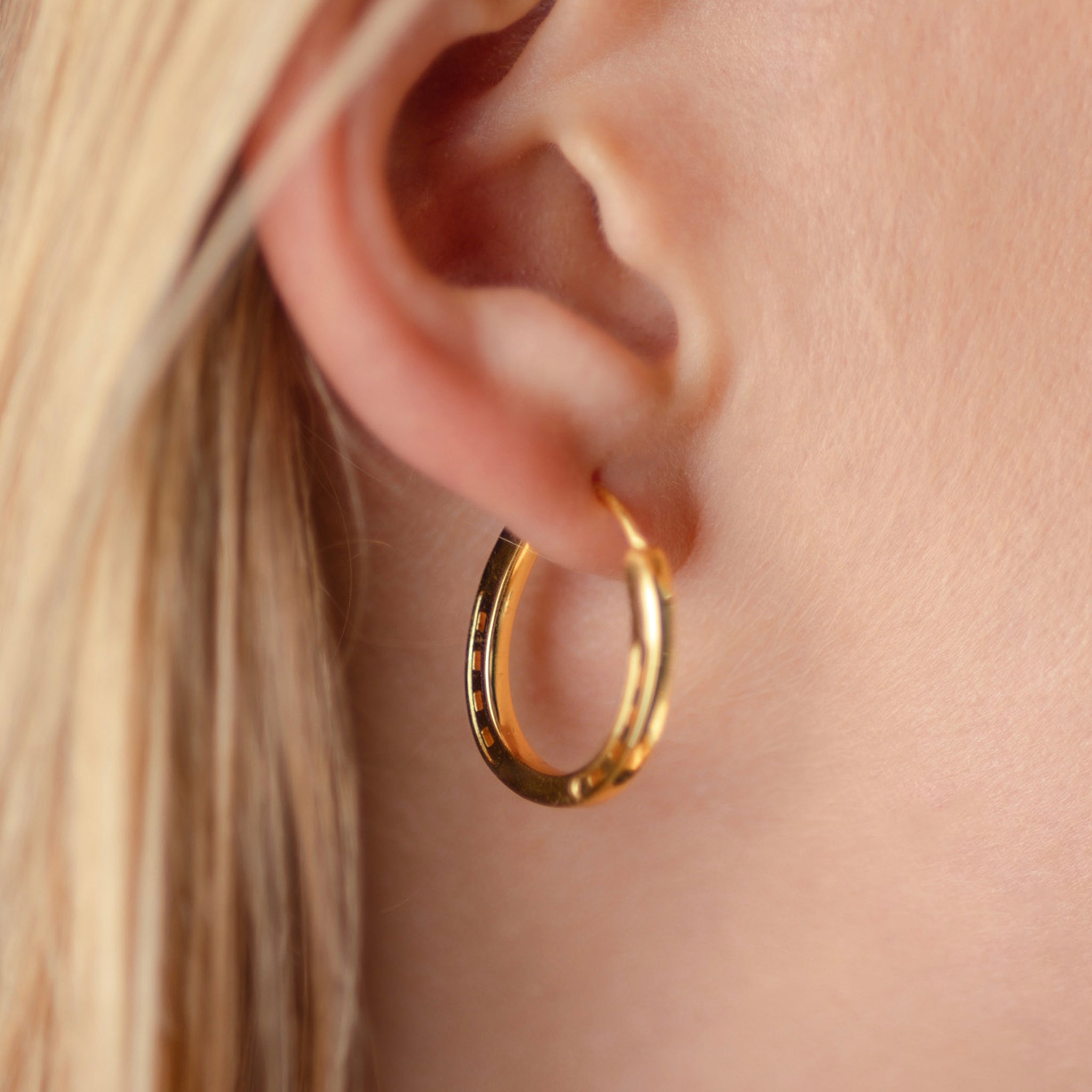 The Lucky Pair Gold Horseshoe Earrings