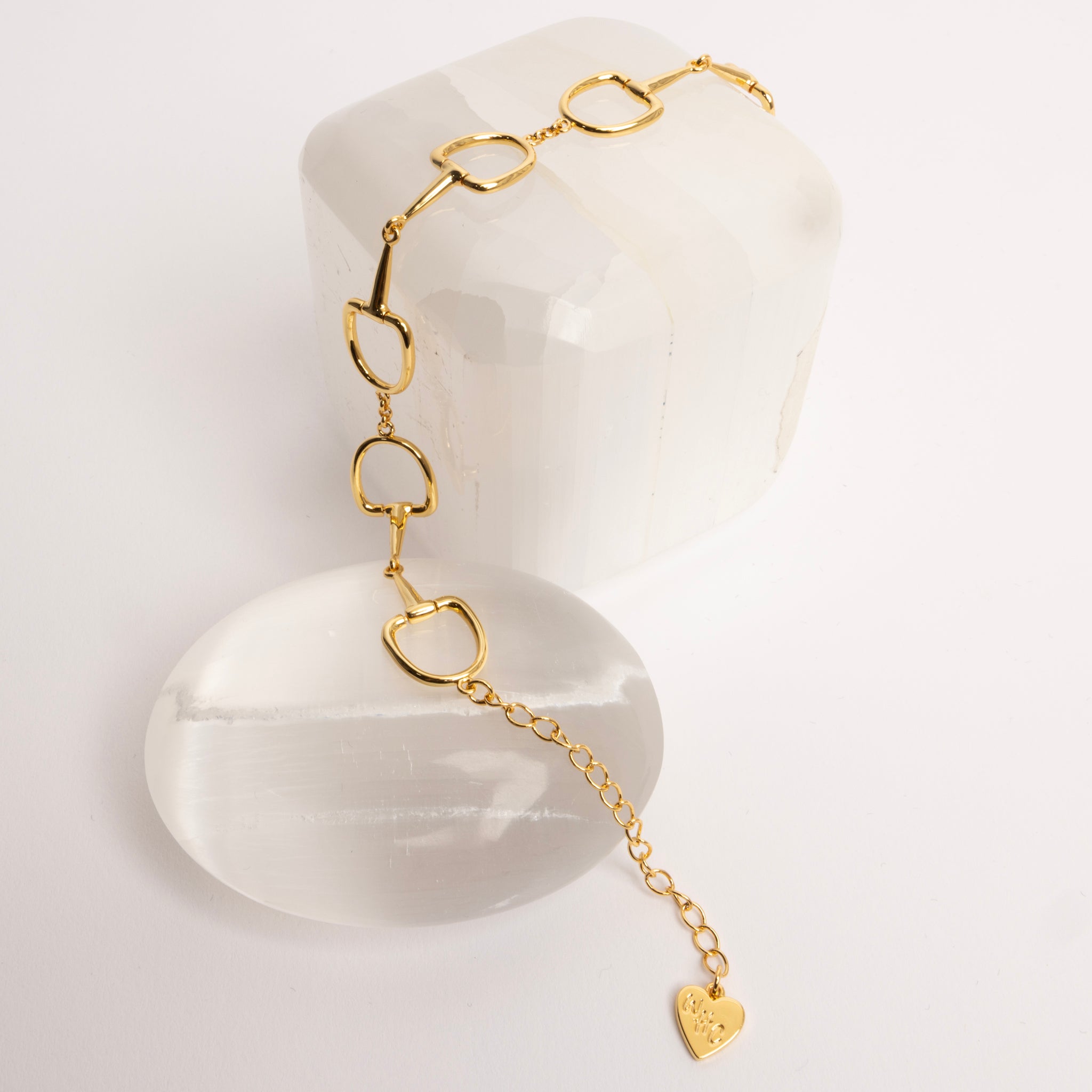 Linked to Ride Gold Snaffle Bit Bracelet