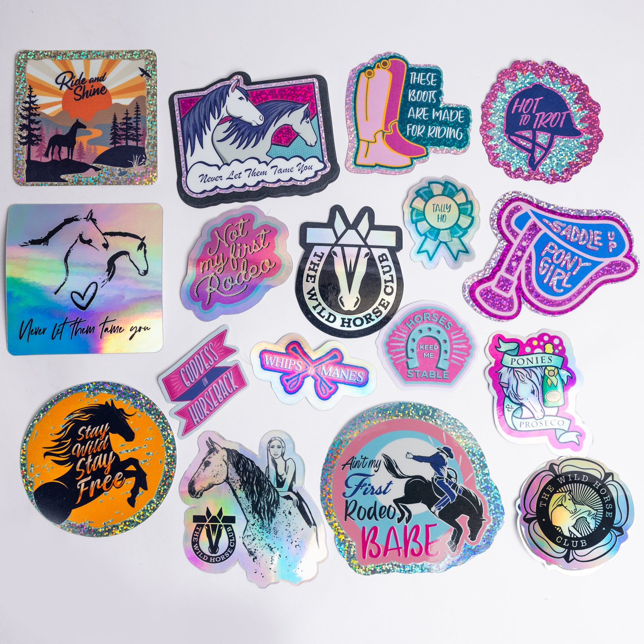 The Wild Stick Club Sticker collection for dusty horse girls