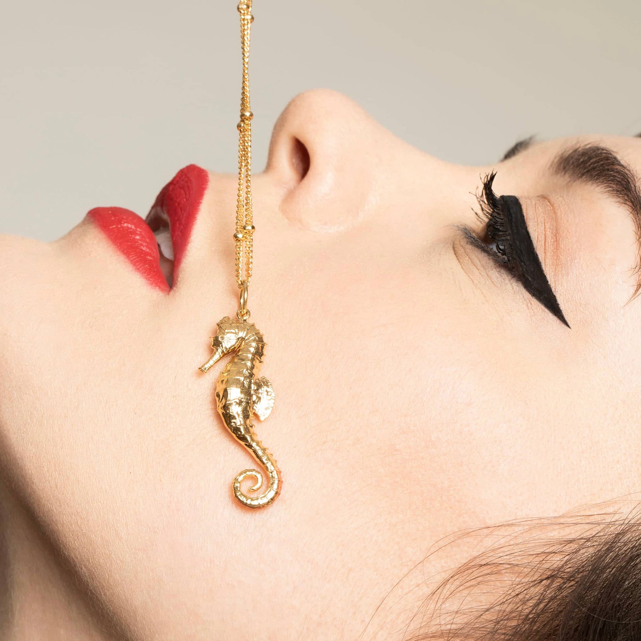 The Sea Whisperer Gold Seahorse Pendant