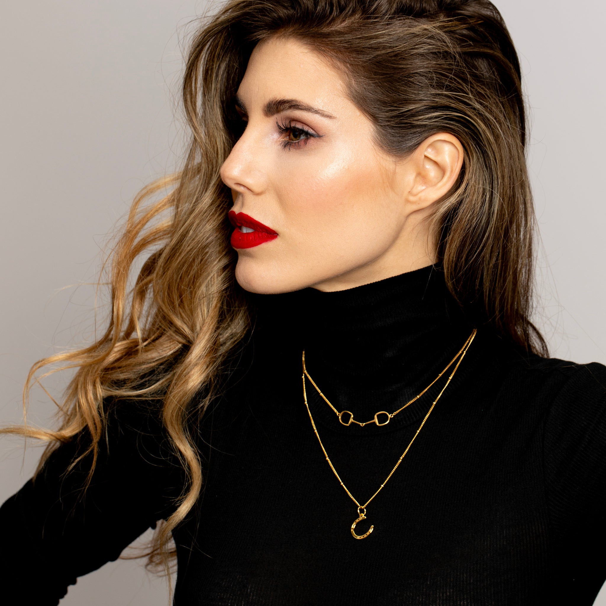 The Bit Between Gold Snaffle Bit Necklace