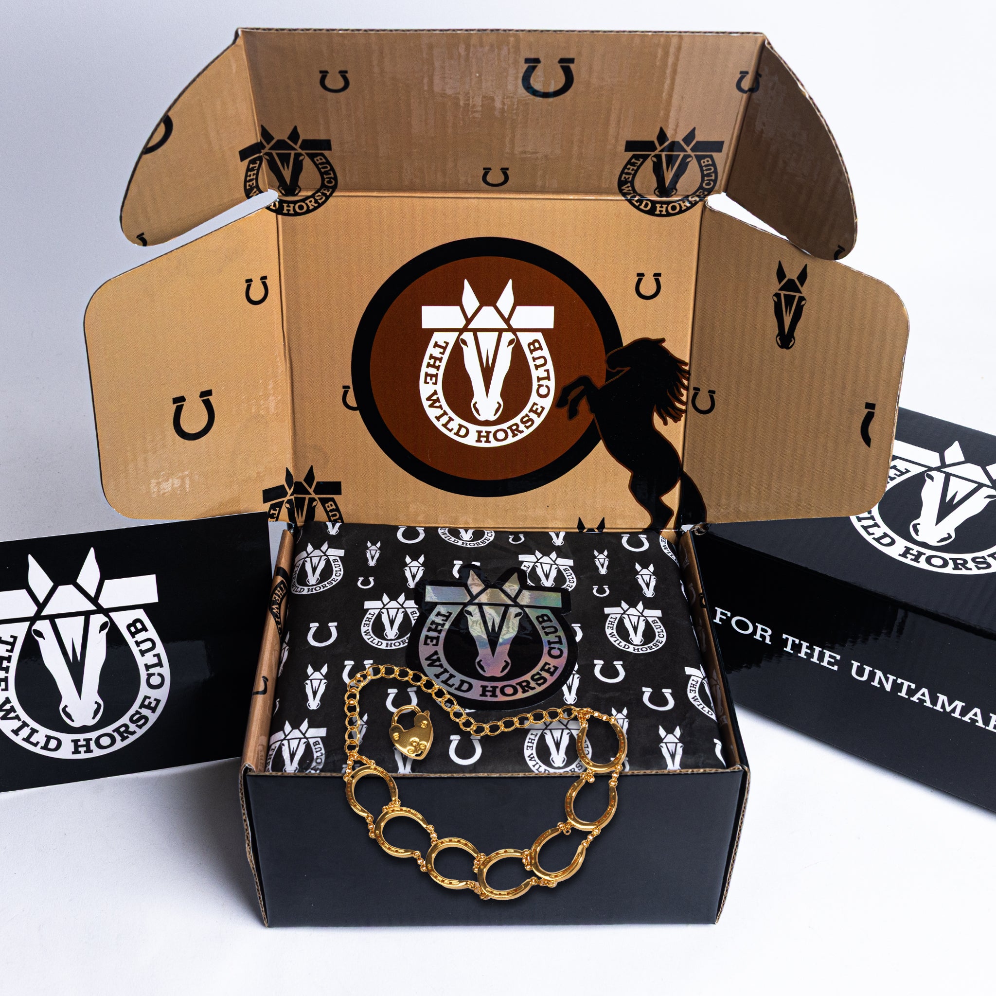 Sevenfold Luck Gold Horseshoe Bracelet