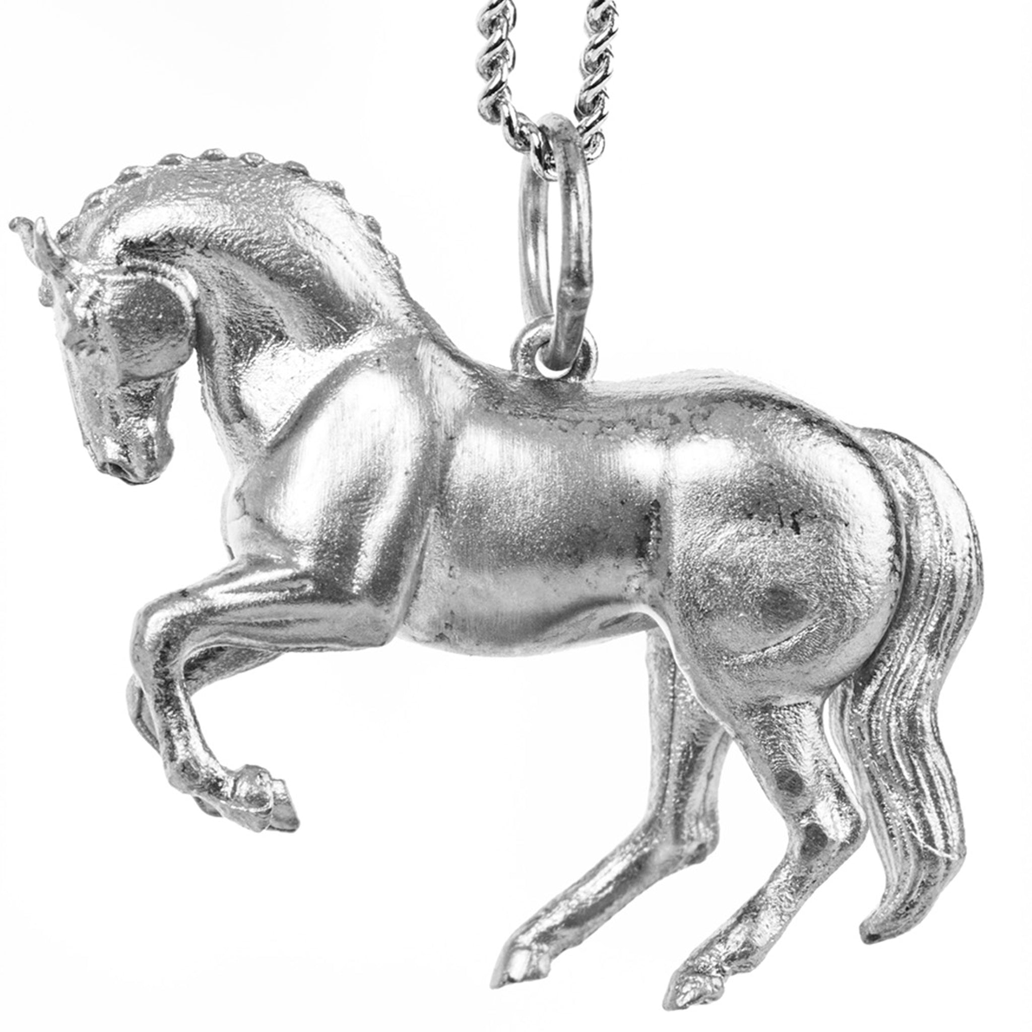 SOLID STERLING SILVER LARGE HORSE PENDANT