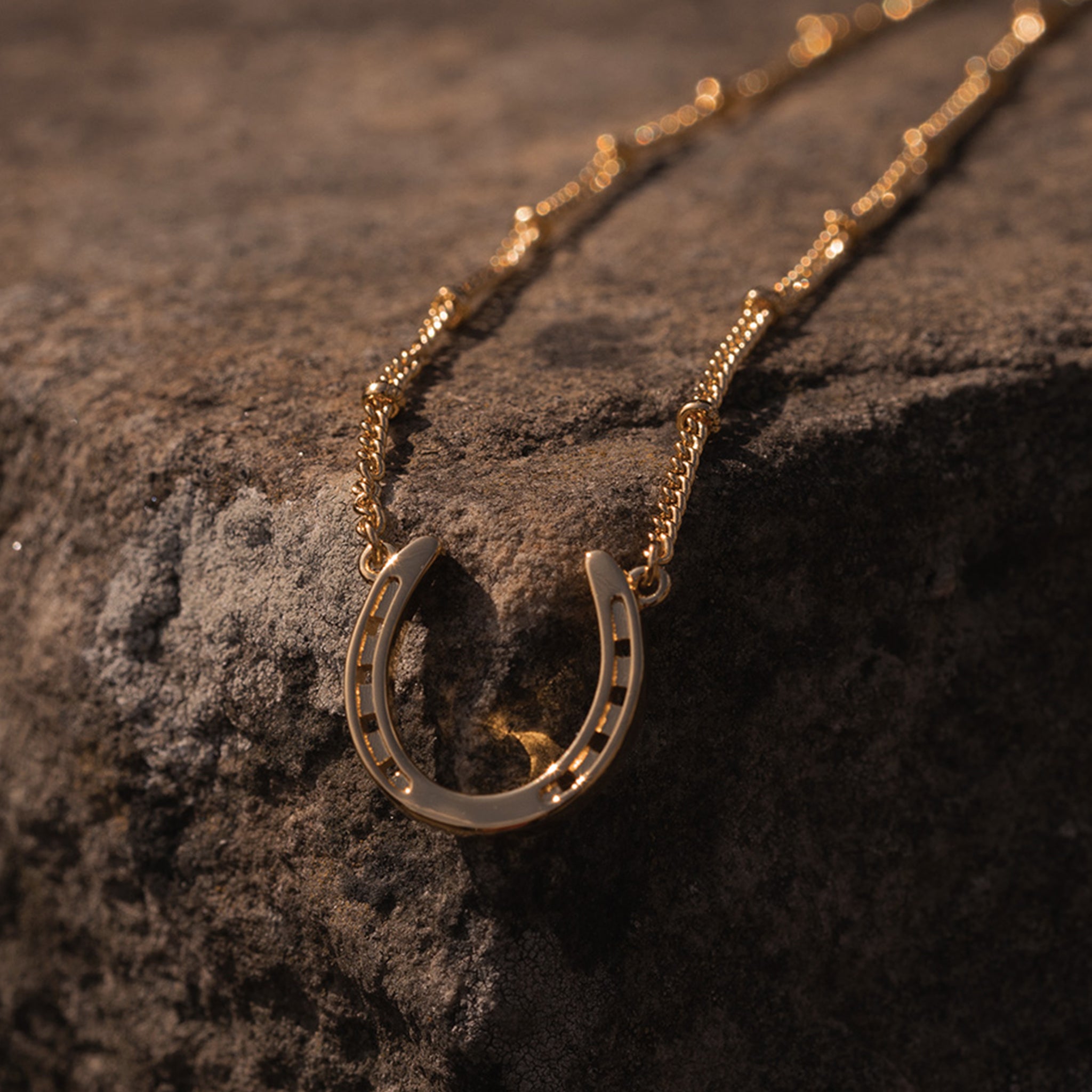 The Luck Keeper Silver Horseshoe Bobble Necklace