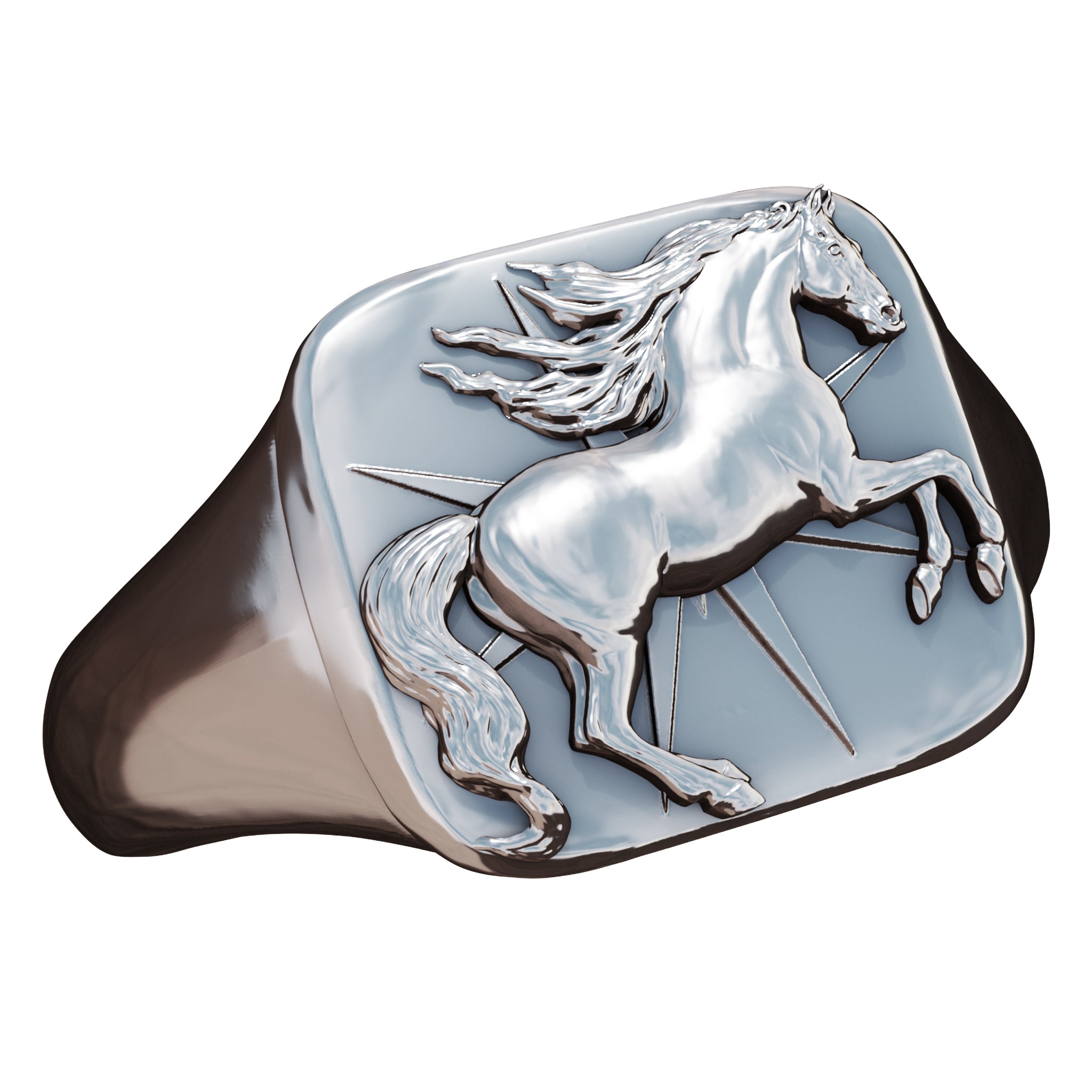 Whistle Jacket Rearing Horse Ring