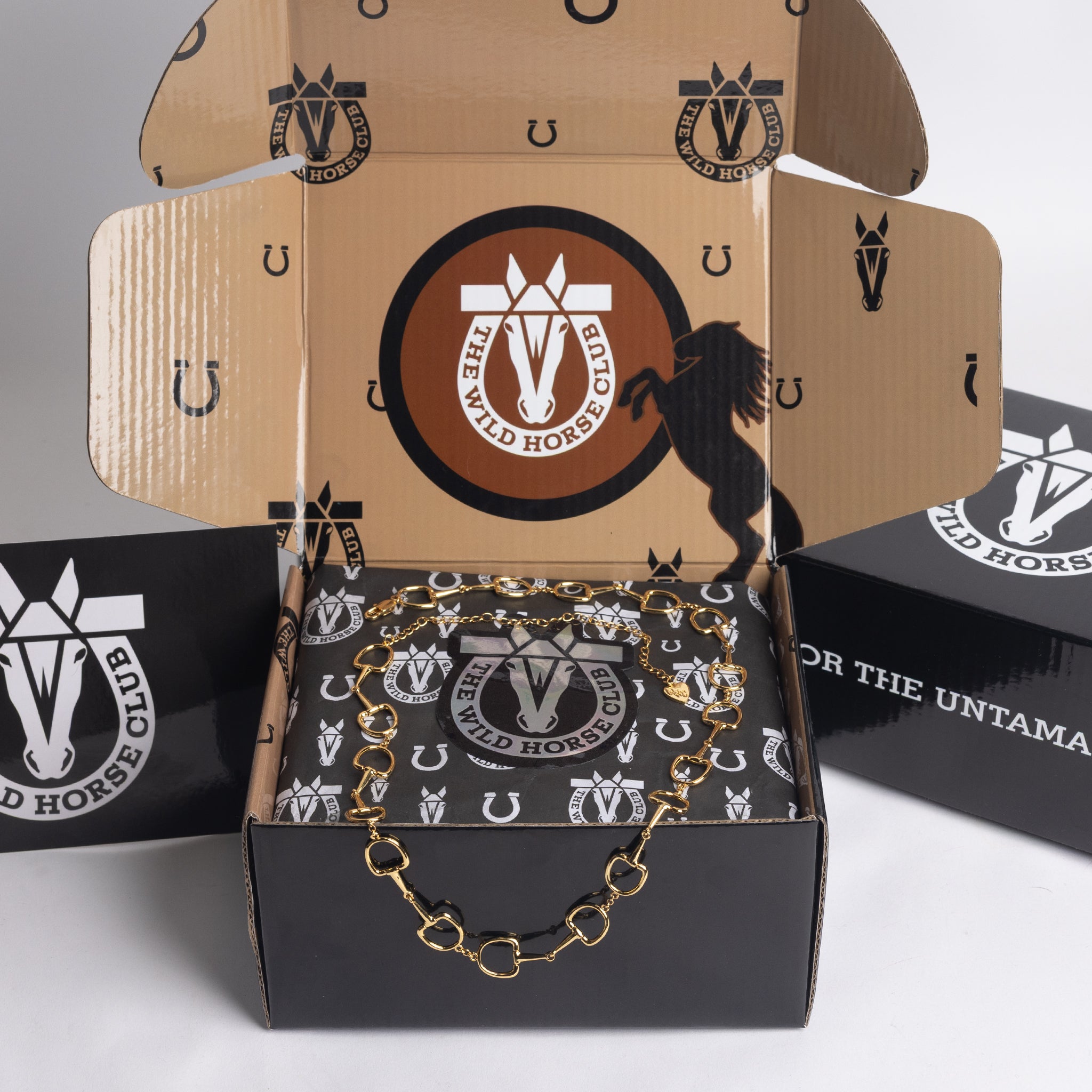 Bit by Bit Gold Snaffle Bit Chain Necklace