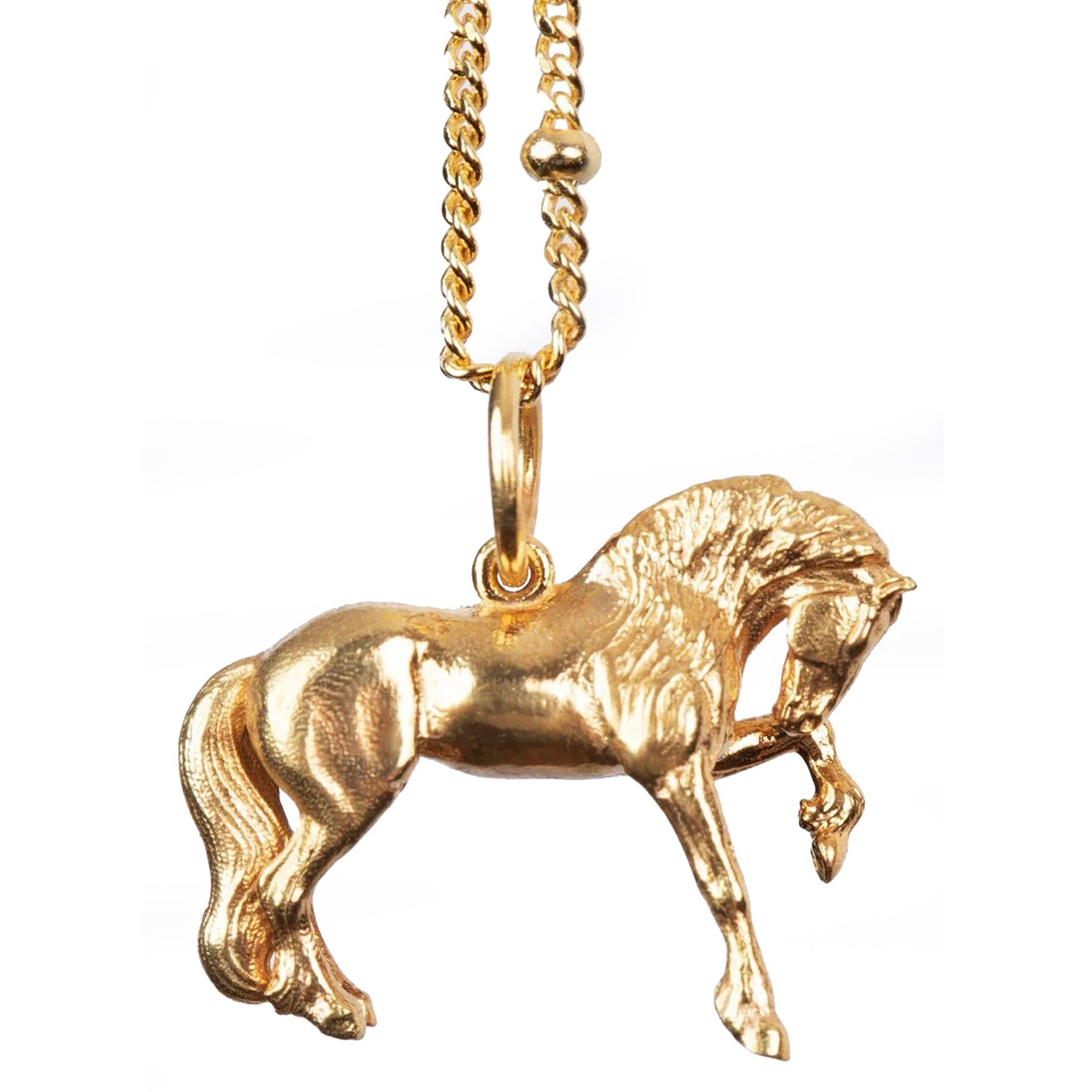 The Black King in Gold - The Friesian Horse Pendant