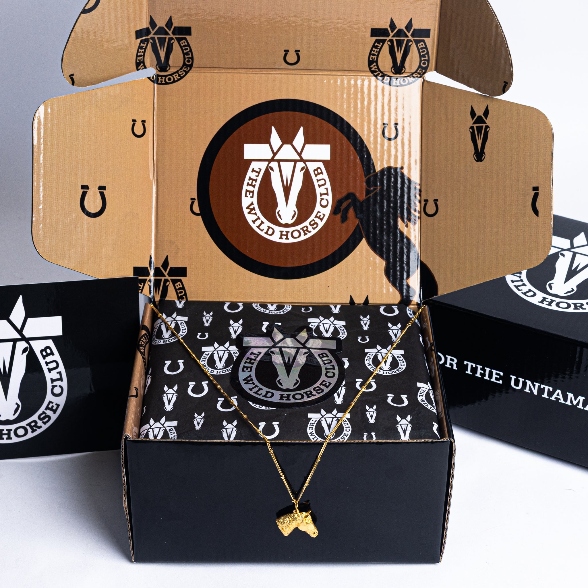 No Reigns No Rules Gold Horse Head Pendant