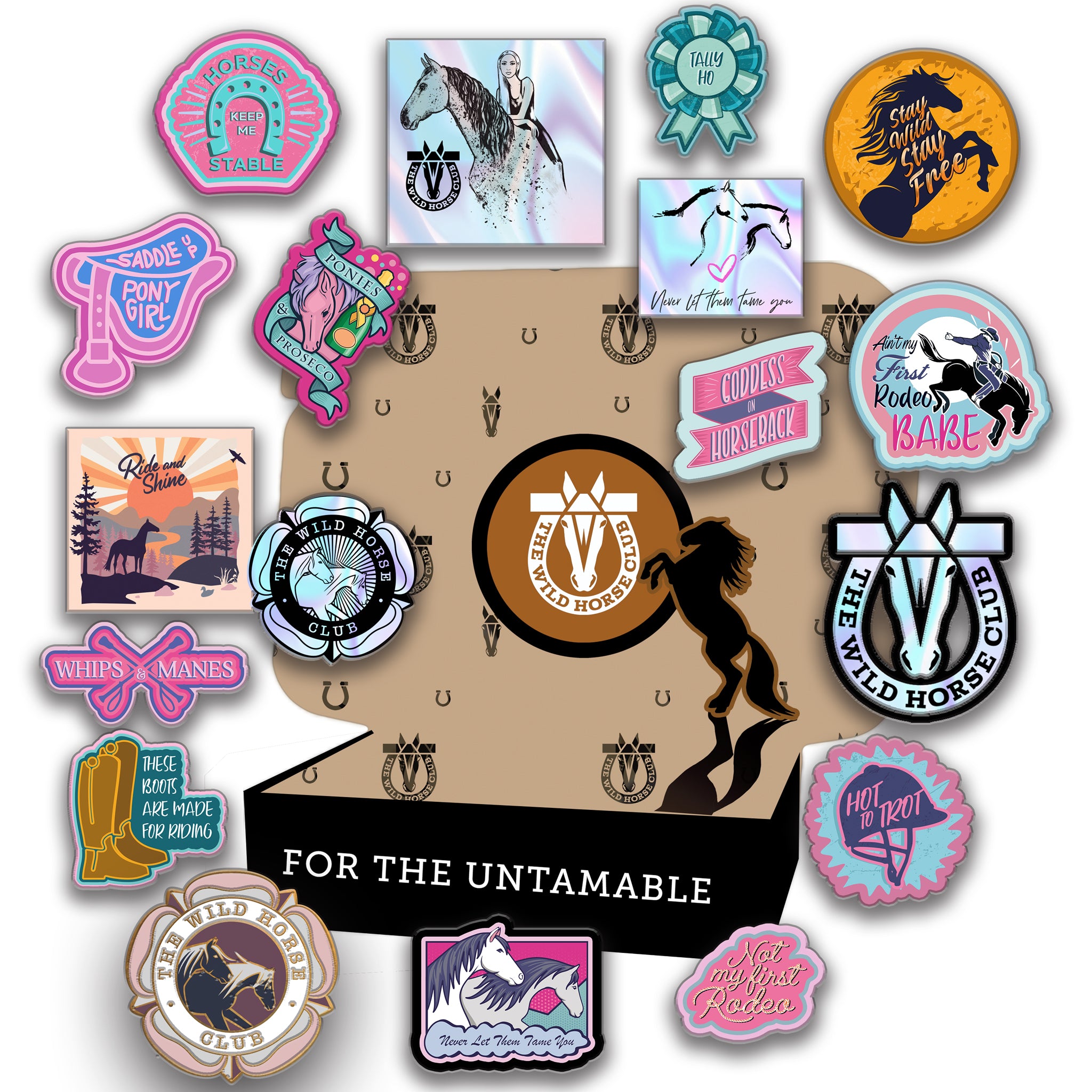 The Wild Stick Club Sticker collection for dusty horse girls