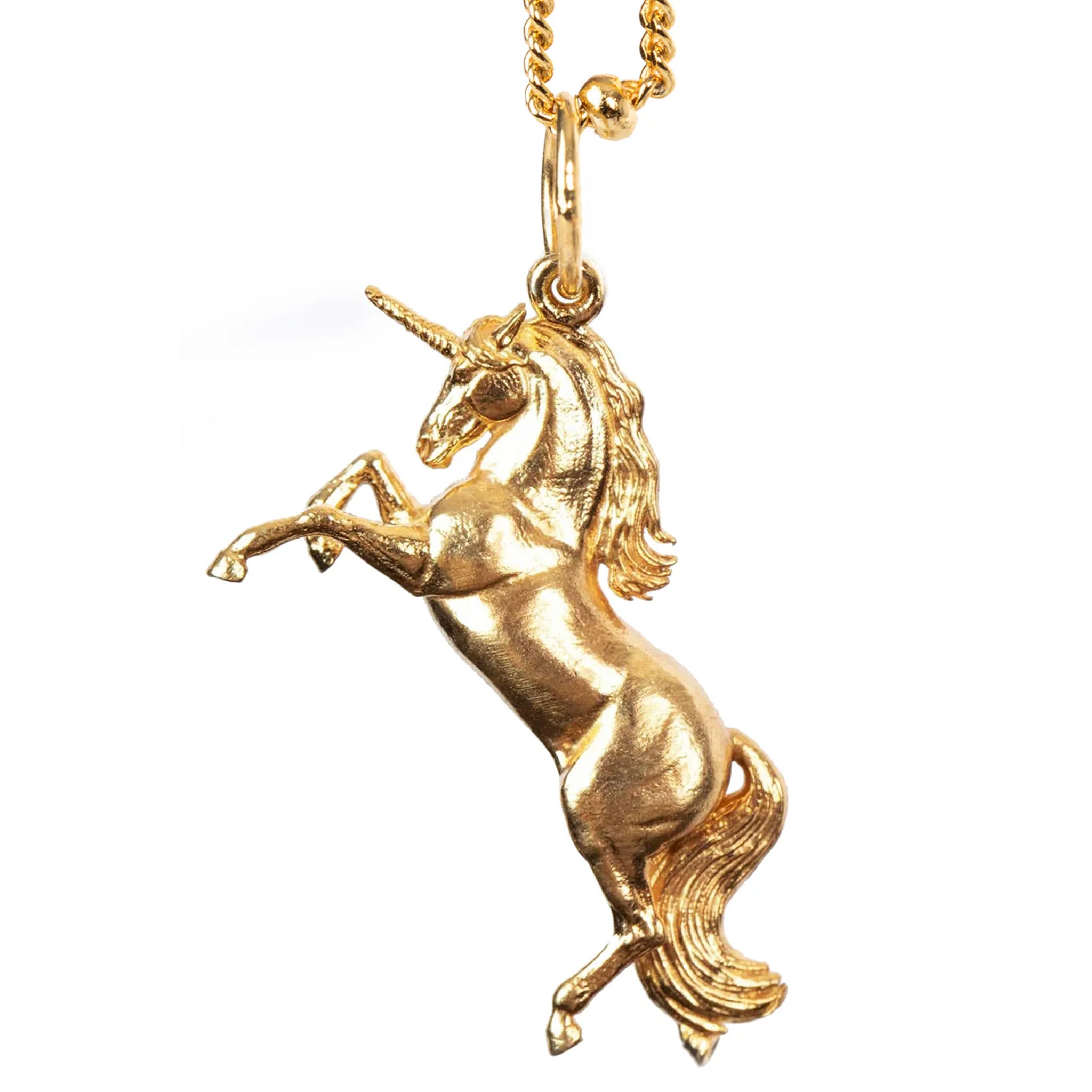 The Wish Keeper Gold Unicorn Pendant